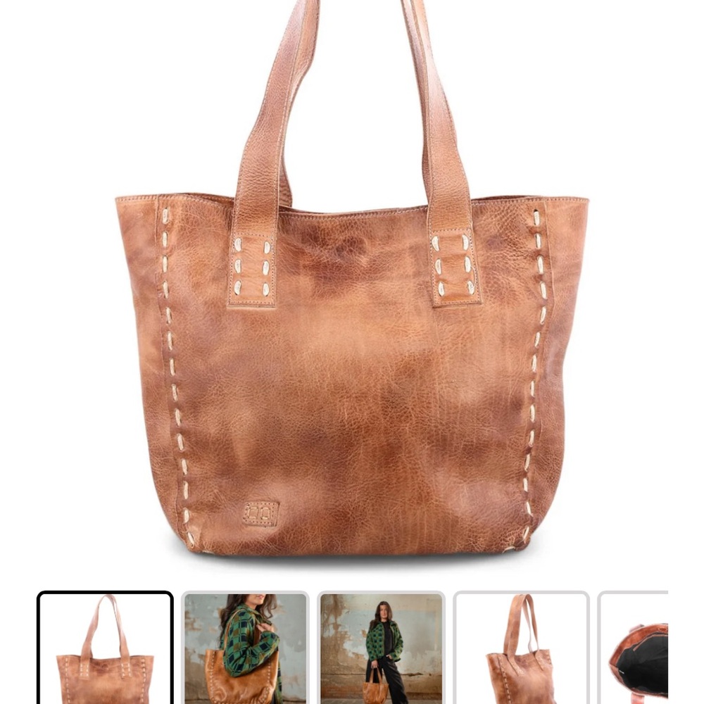Brown Leather Tote Bag Bed Stu Stevie